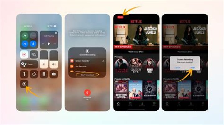 how to screen record netflix on iphone?