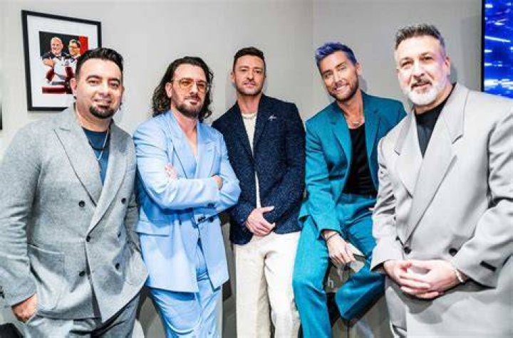 NSYNC waiting backstage during the 2023 Video Music Awards